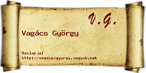 Vagács György névjegykártya